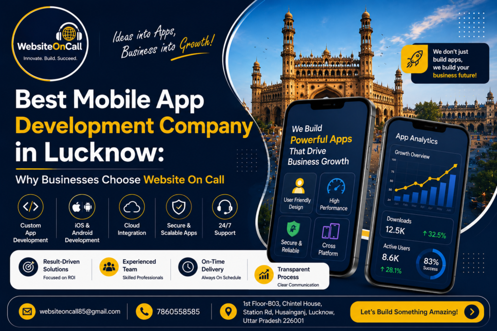 Best Mobile App Development Company in Lucknow - WebsiteOnCall App Development Services 2026