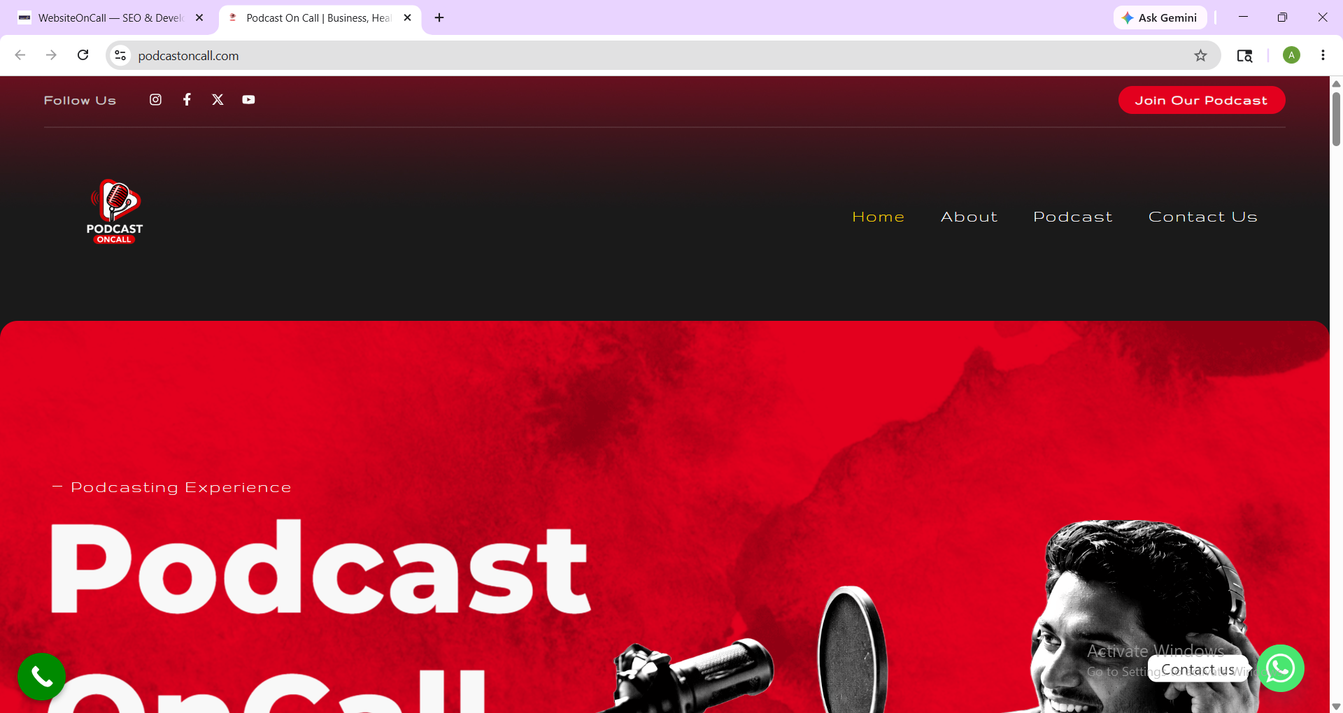 podcastoncall-Hero